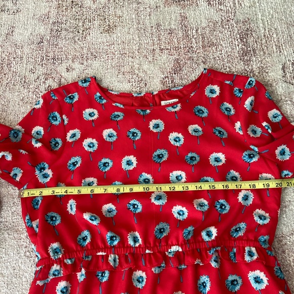 red dress with blue flowers - Picture 6 of 9